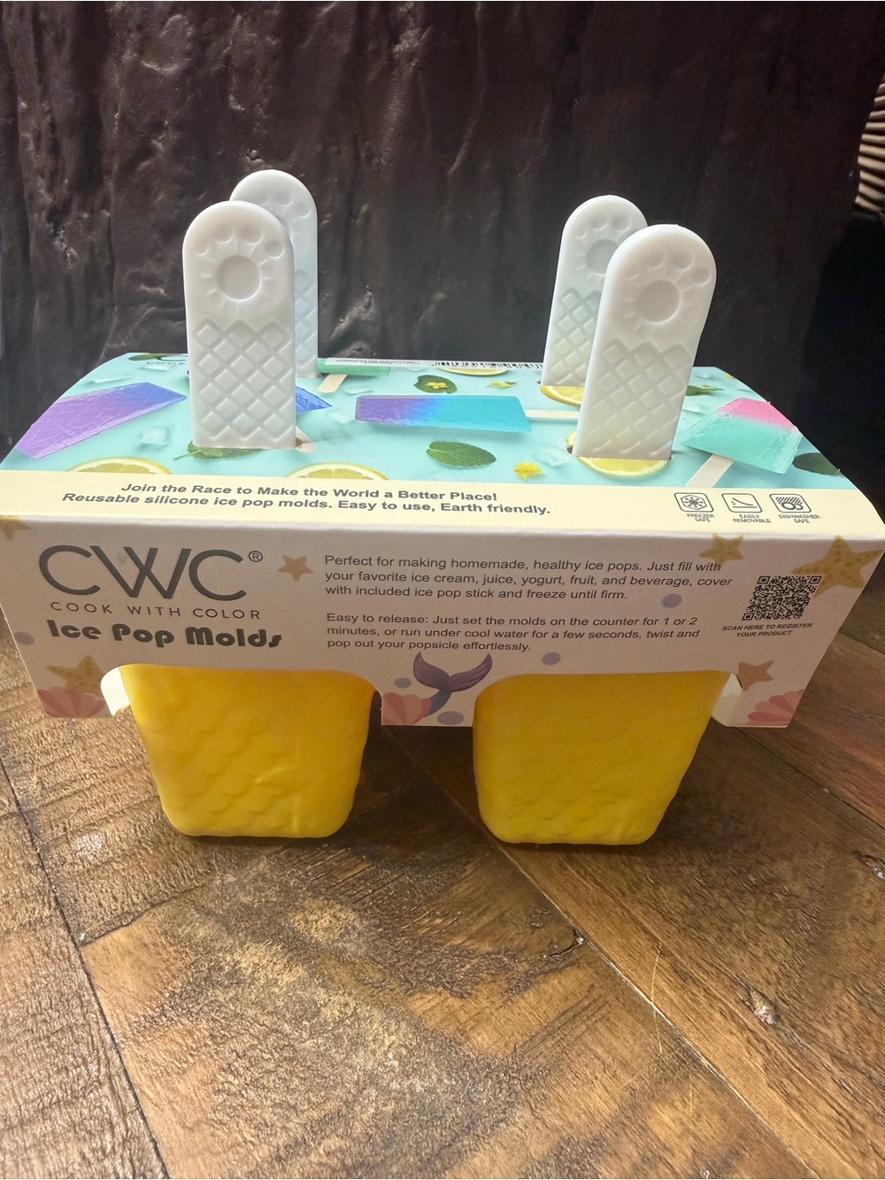 Yellow Silicone Ice Pop Molds – Kids Popsicle Maker